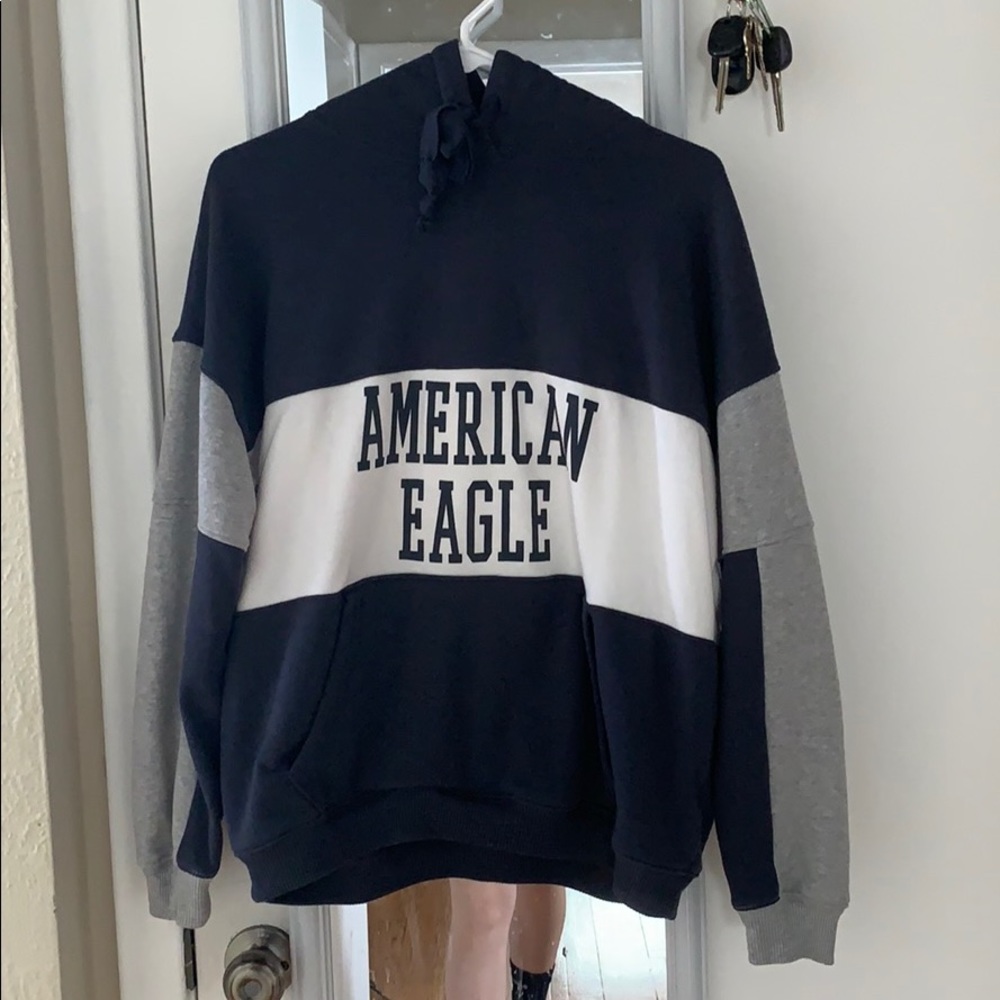 Blu grey white American eagle sweater